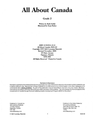 All About Canada Grade 2