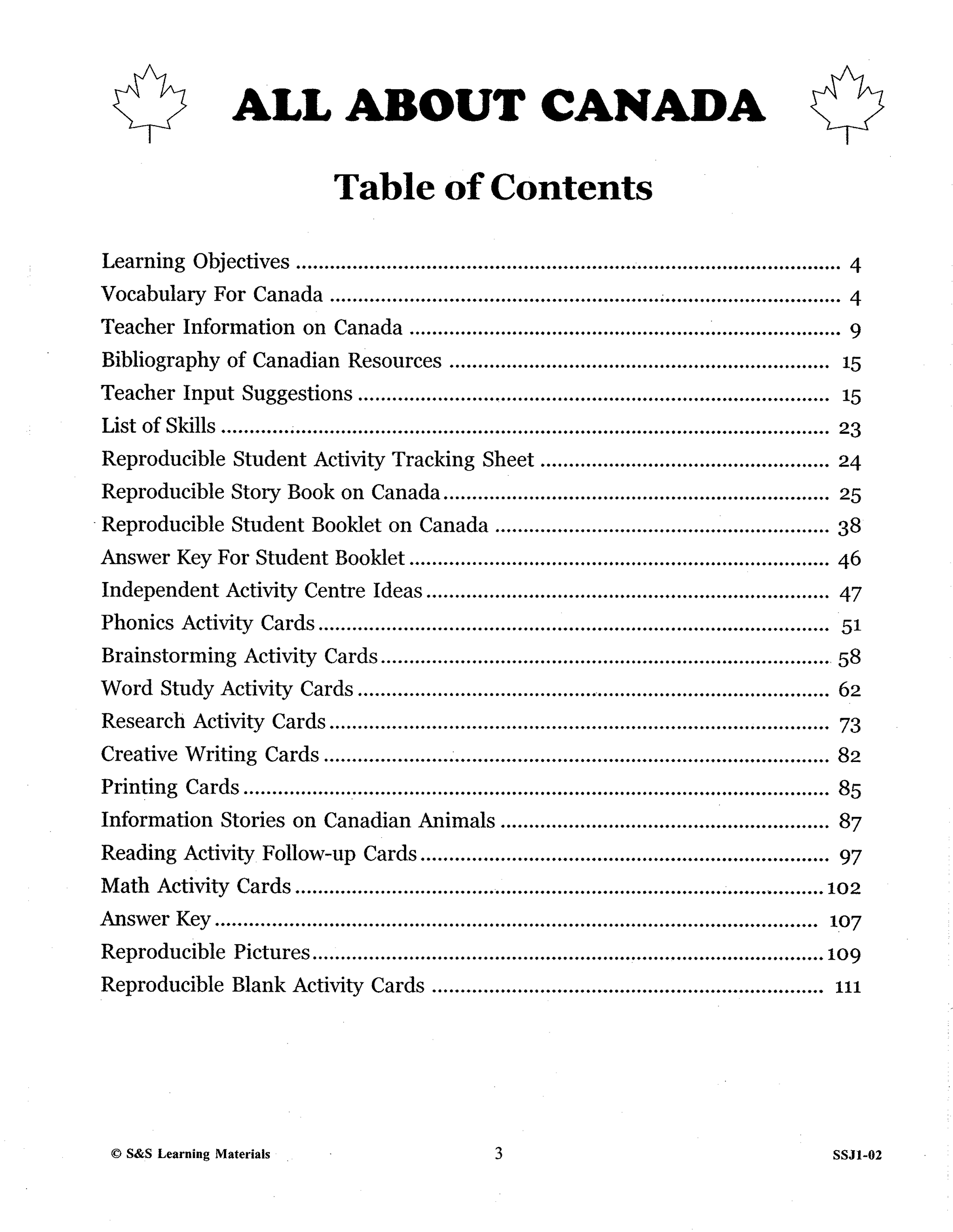 All About Canada Grade 2