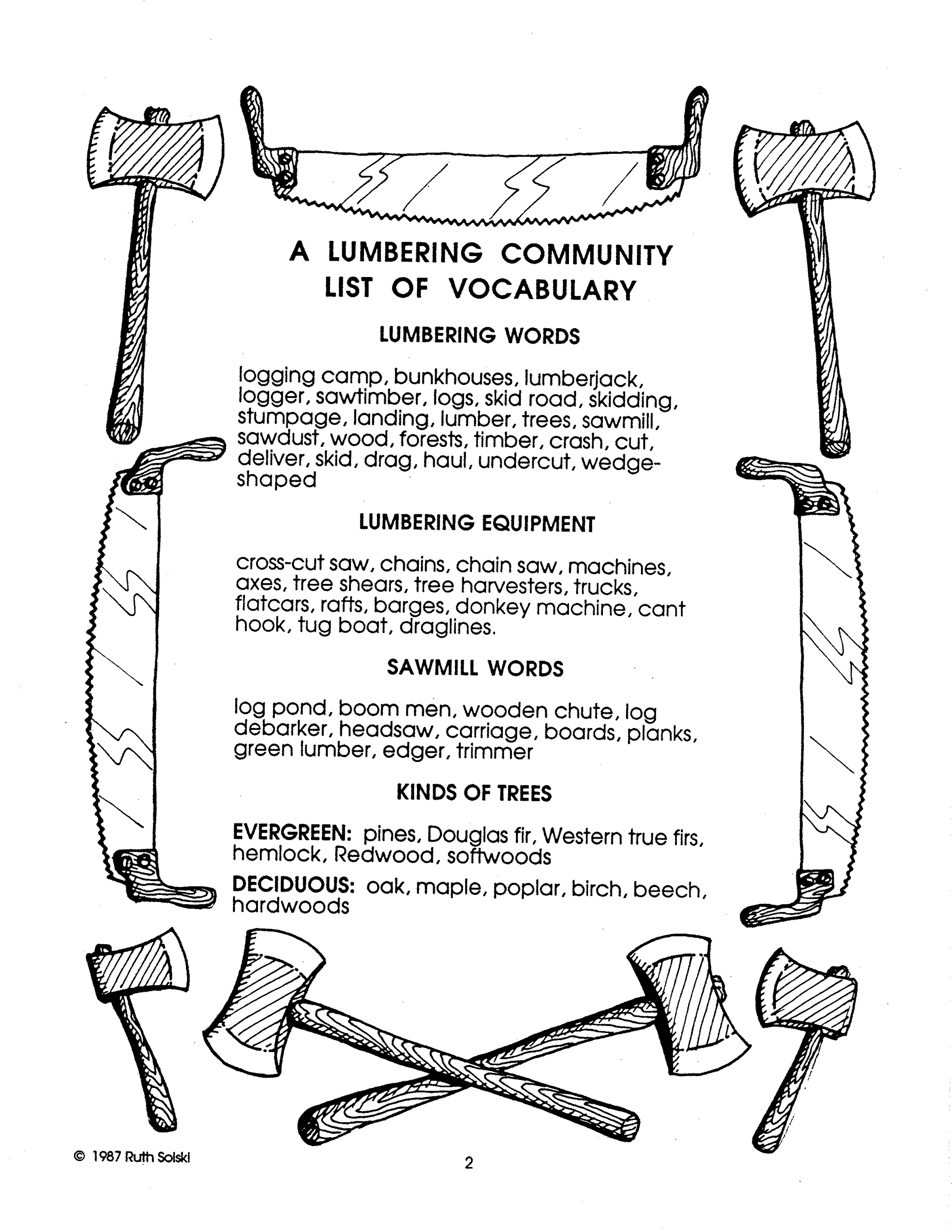 A Lumbering Community Grades 3-4