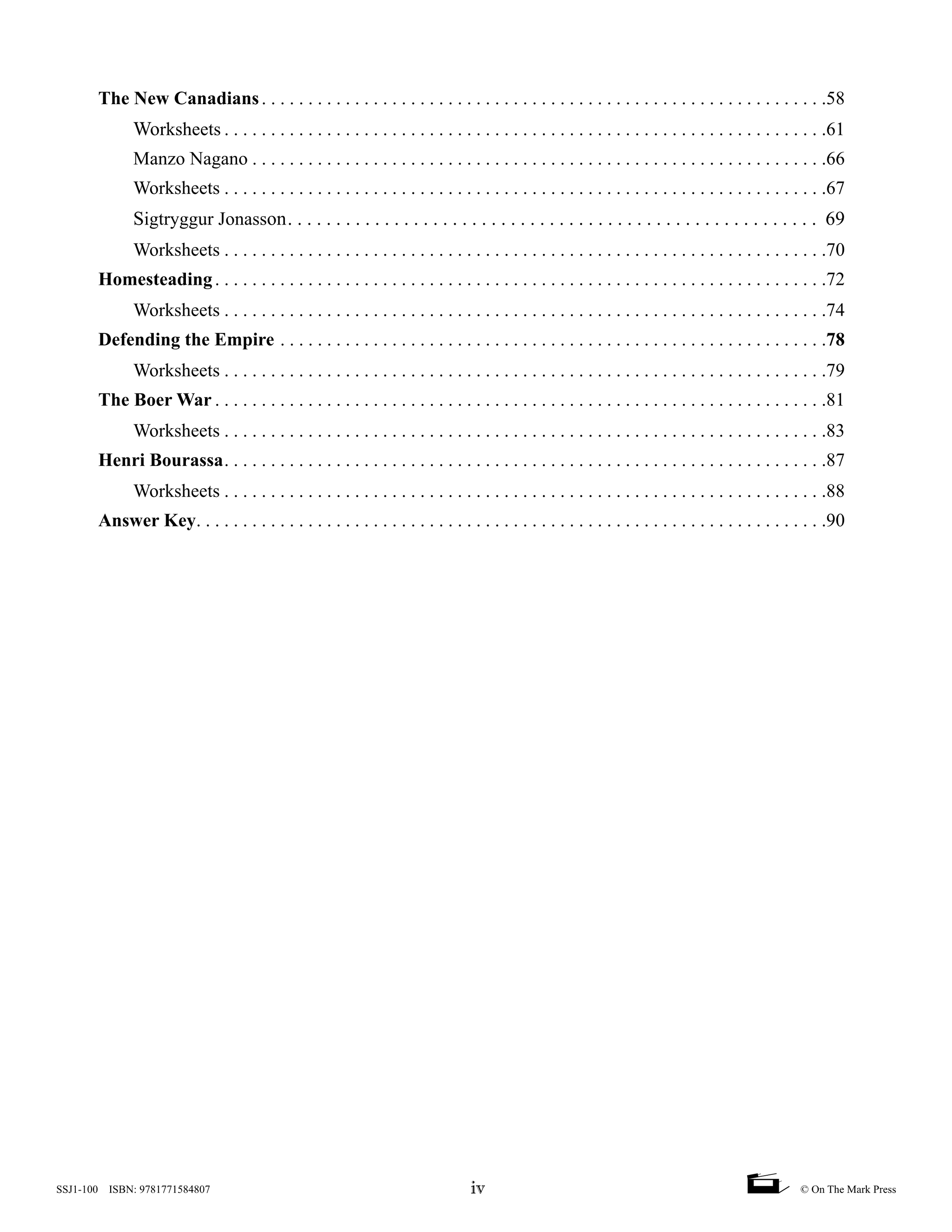 Canada: A Changing Society 1890-1914 Grade 8 Hi/Lo