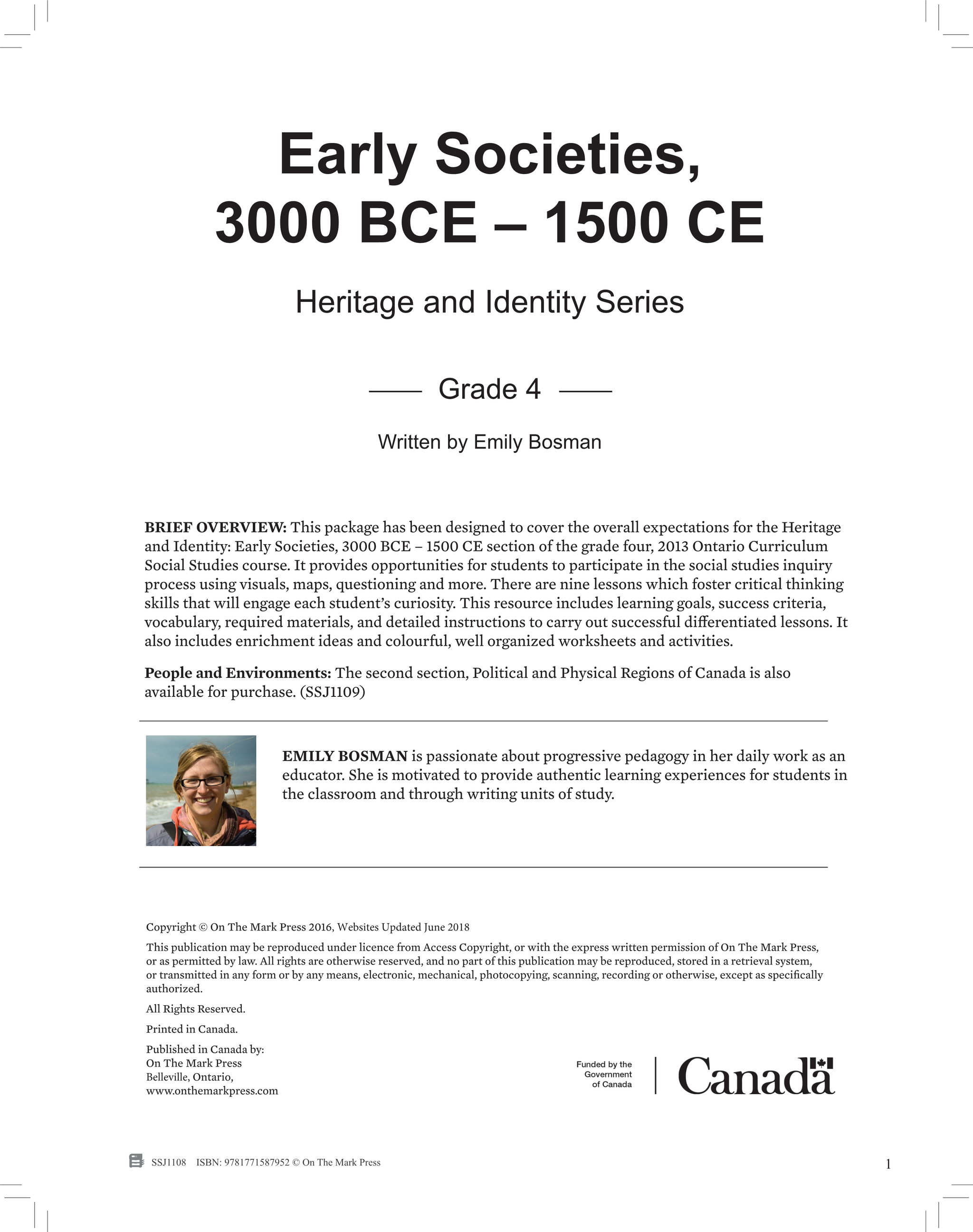 Early Societies 3000 BCE - 1500 CE Grade 4 Ontario Social Studies