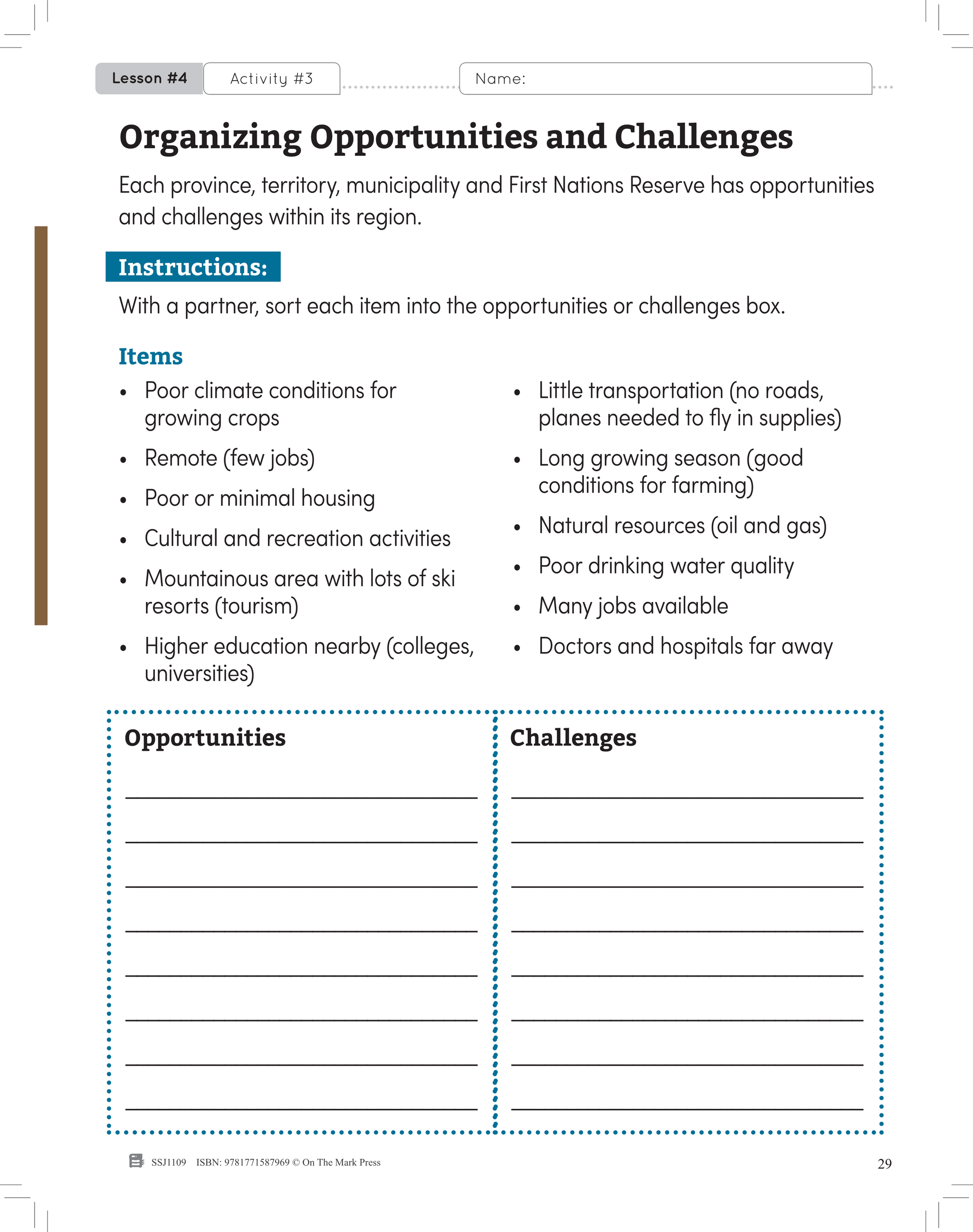 Political & Physical Regions of Canada Grade 4 Ontario Social Studies