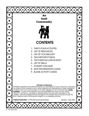 An Inuit Community Grades 3-4