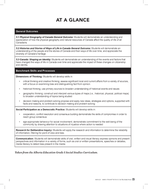 Alberta Grade 5 Social Studies: Canada: The Land, History & Stories