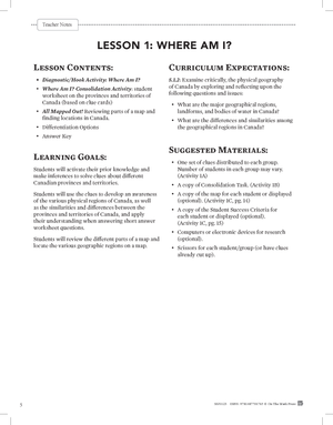 Alberta Grade 5 Social Studies: Canada: The Land, History & Stories