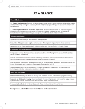 Alberta Grade 7 Social Studies: Canada: Origins, Histories & Movement of People