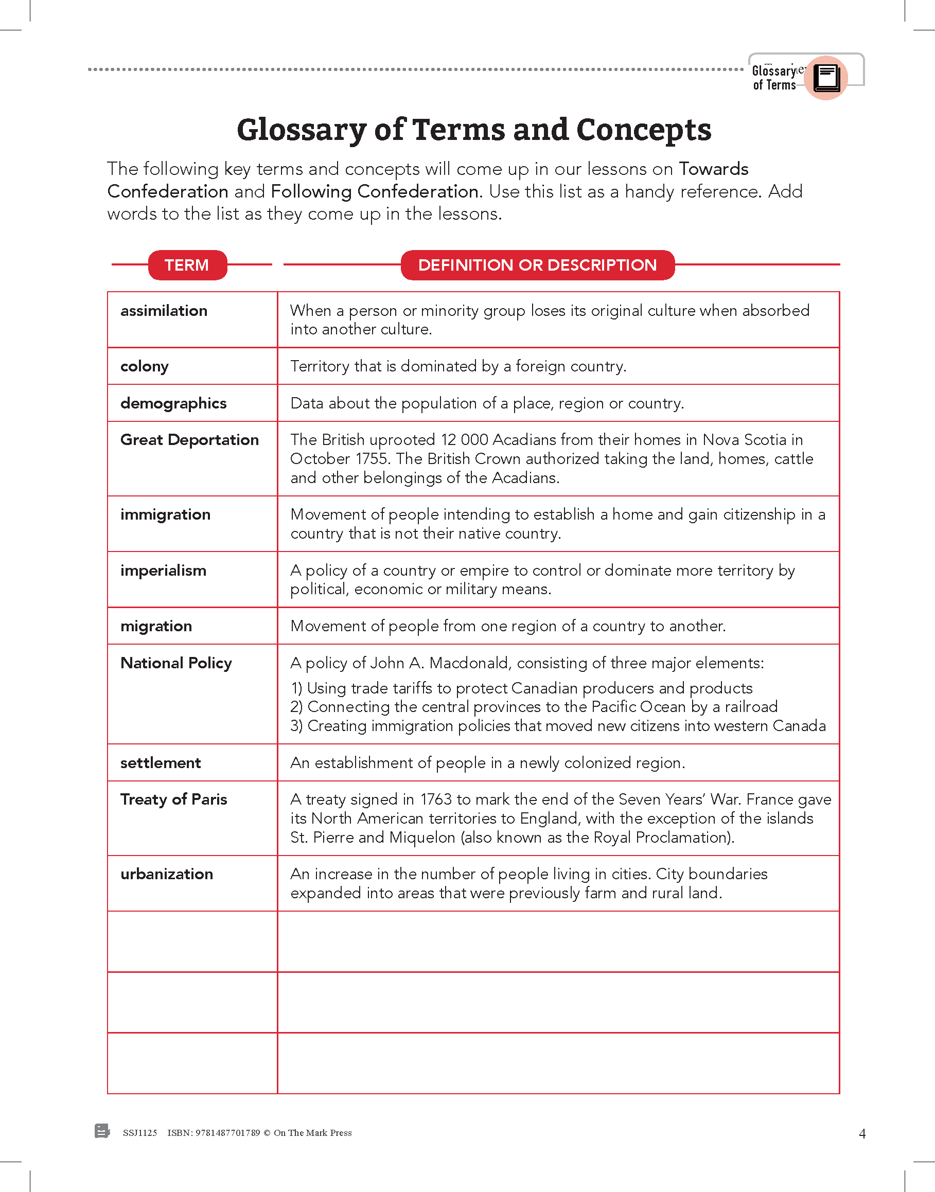 Alberta Grade 7 Social Studies: Canada: Origins, Histories & Movement of People