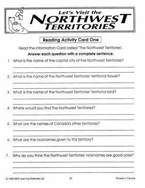 Let's Visit the North West Territories Grades 2-4