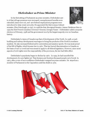 Prime Ministers of Canada Grades 4-8