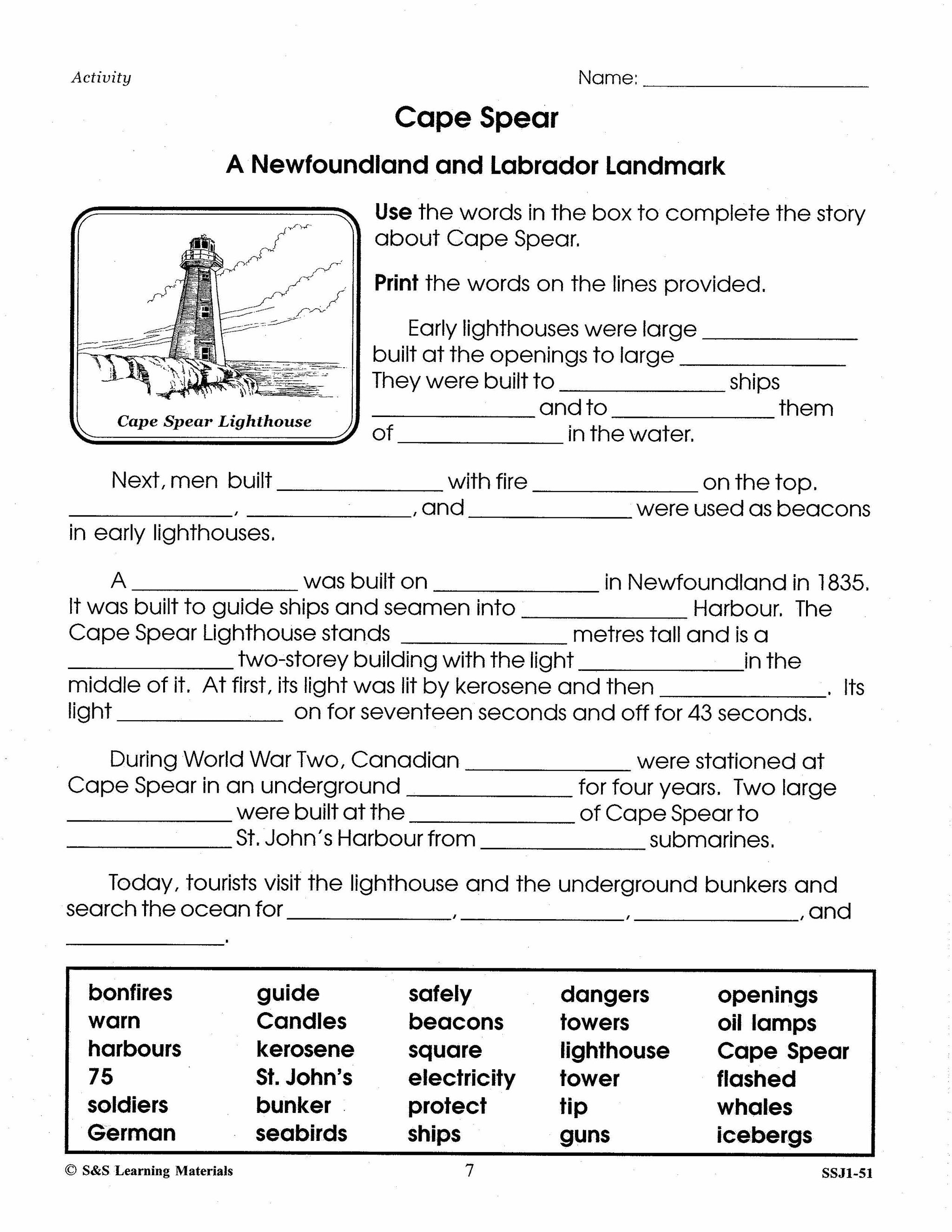 Canada's Landmarks Grades 1-3