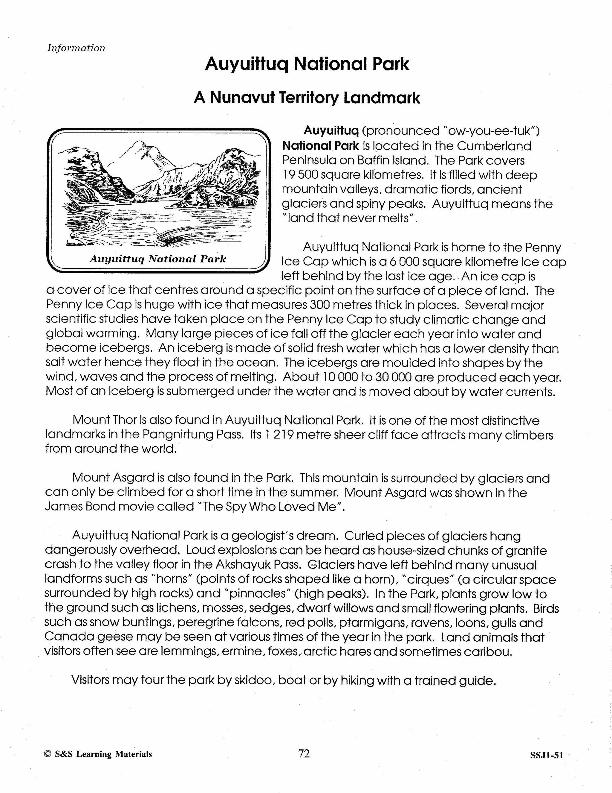 Canada's Landmarks Grades 1-3