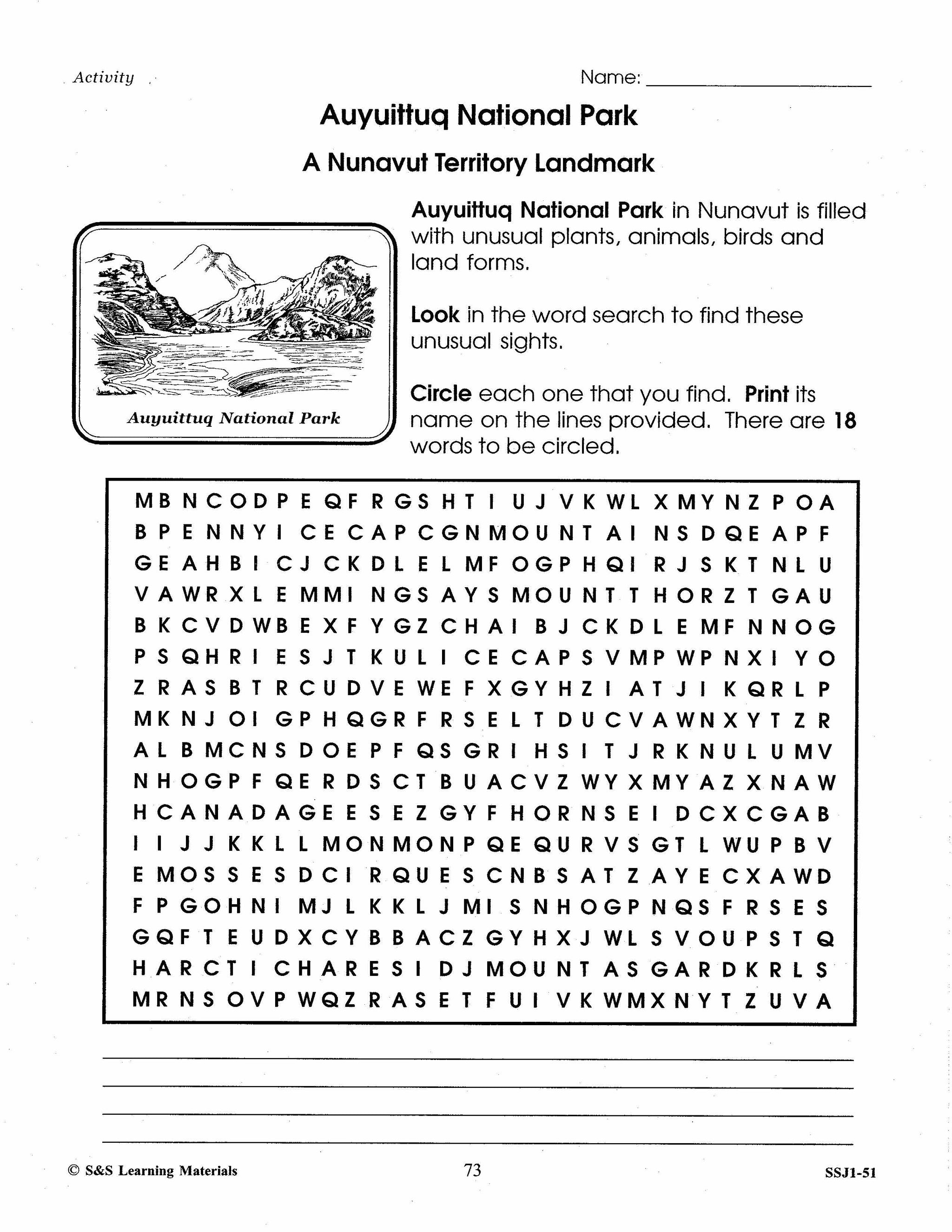 Canada's Landmarks Grades 1-3