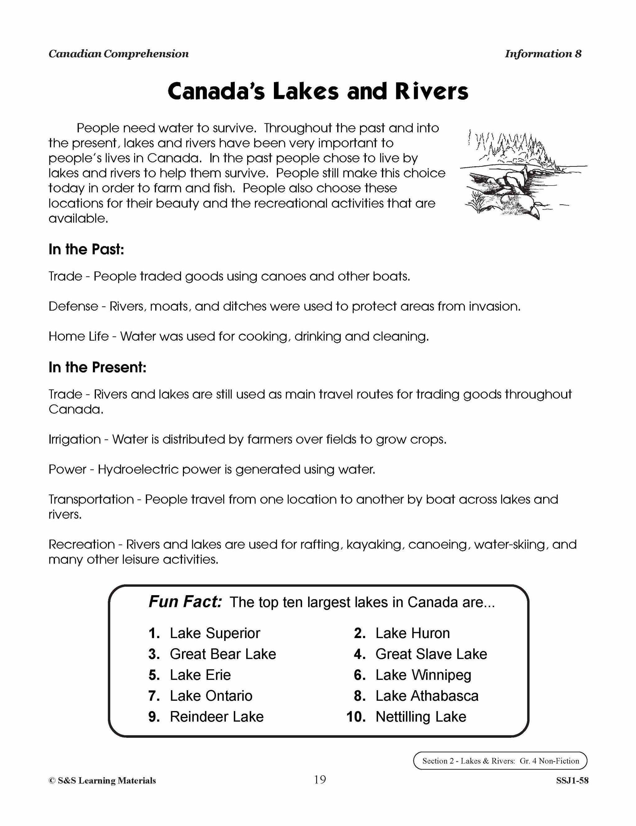 Canadian Comprehension Grades 3-4 (Fiction and Nonfiction)