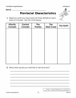 Canadian Comprehension Grades 3-4 (Fiction and Nonfiction)