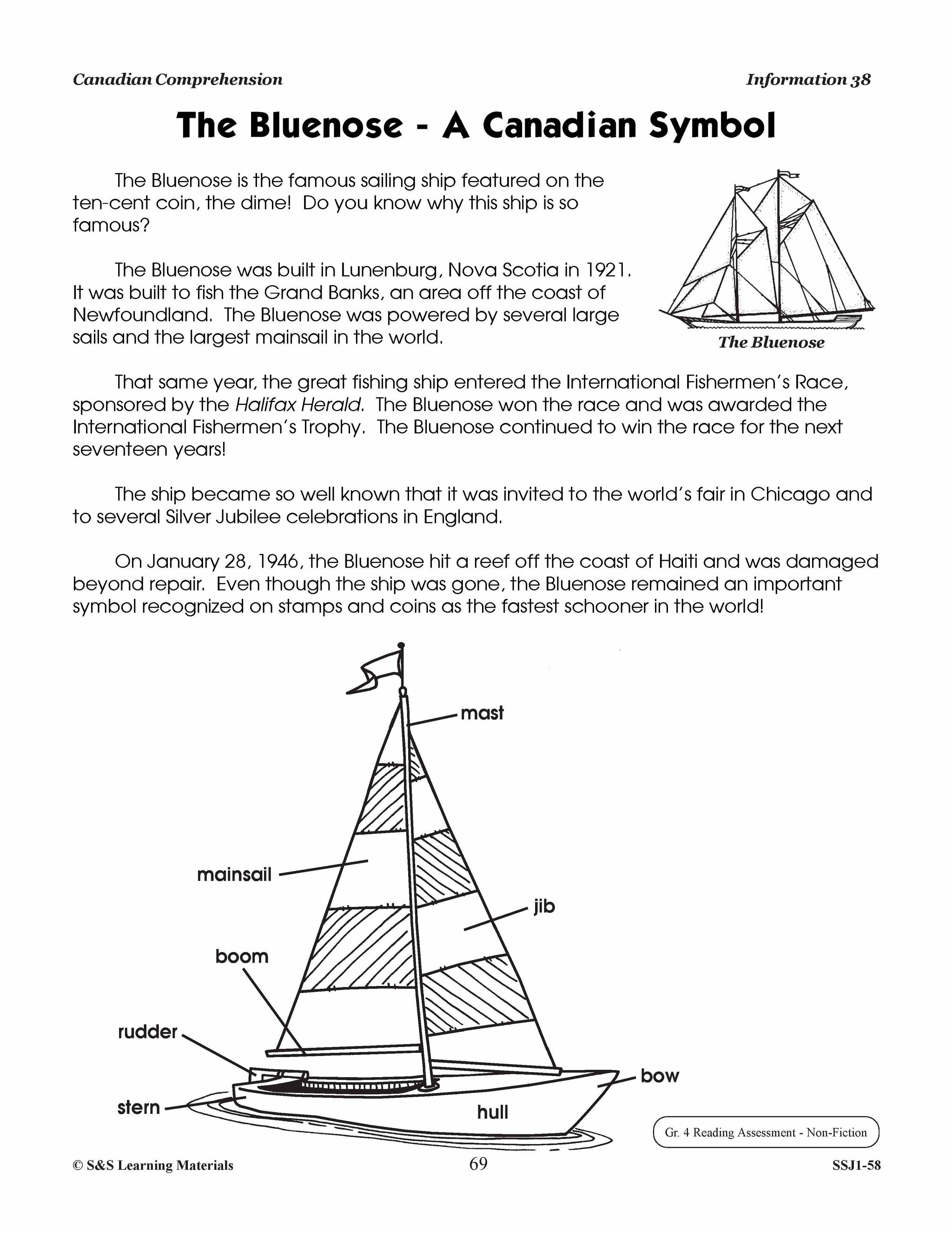 Canadian Comprehension Grades 3-4 (Fiction and Nonfiction)