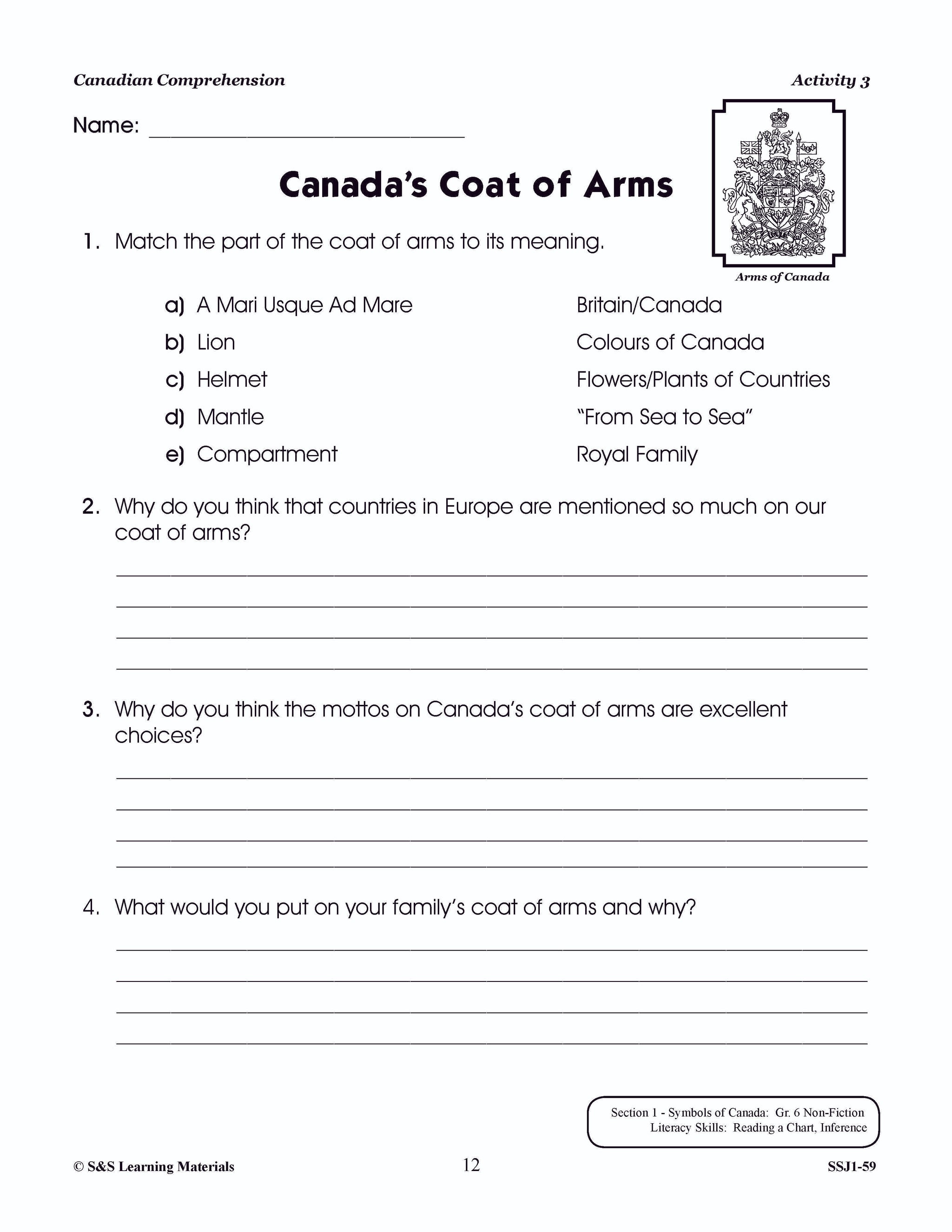 Canadian Comprehension Grades 5-6 (Fiction and NonFiction)