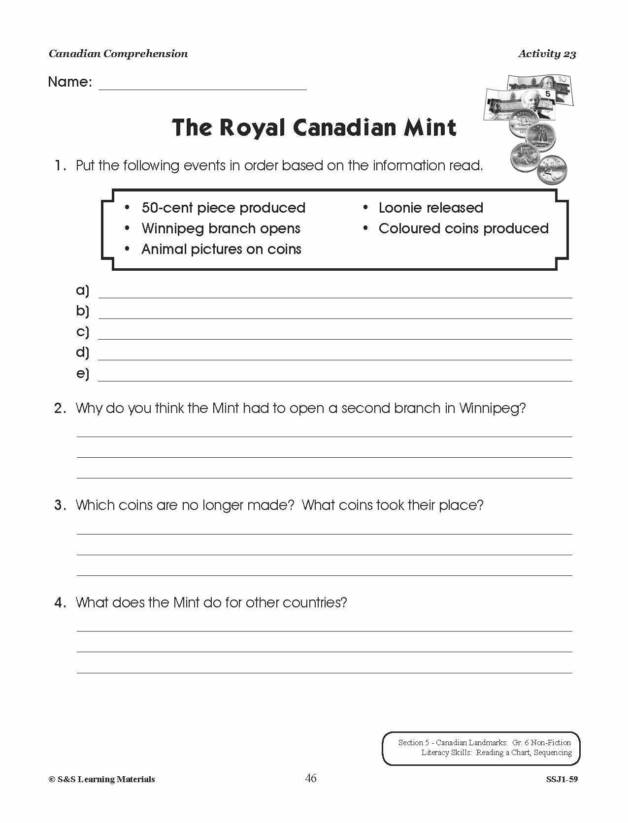 Canadian Comprehension Grades 5-6 (Fiction and NonFiction)