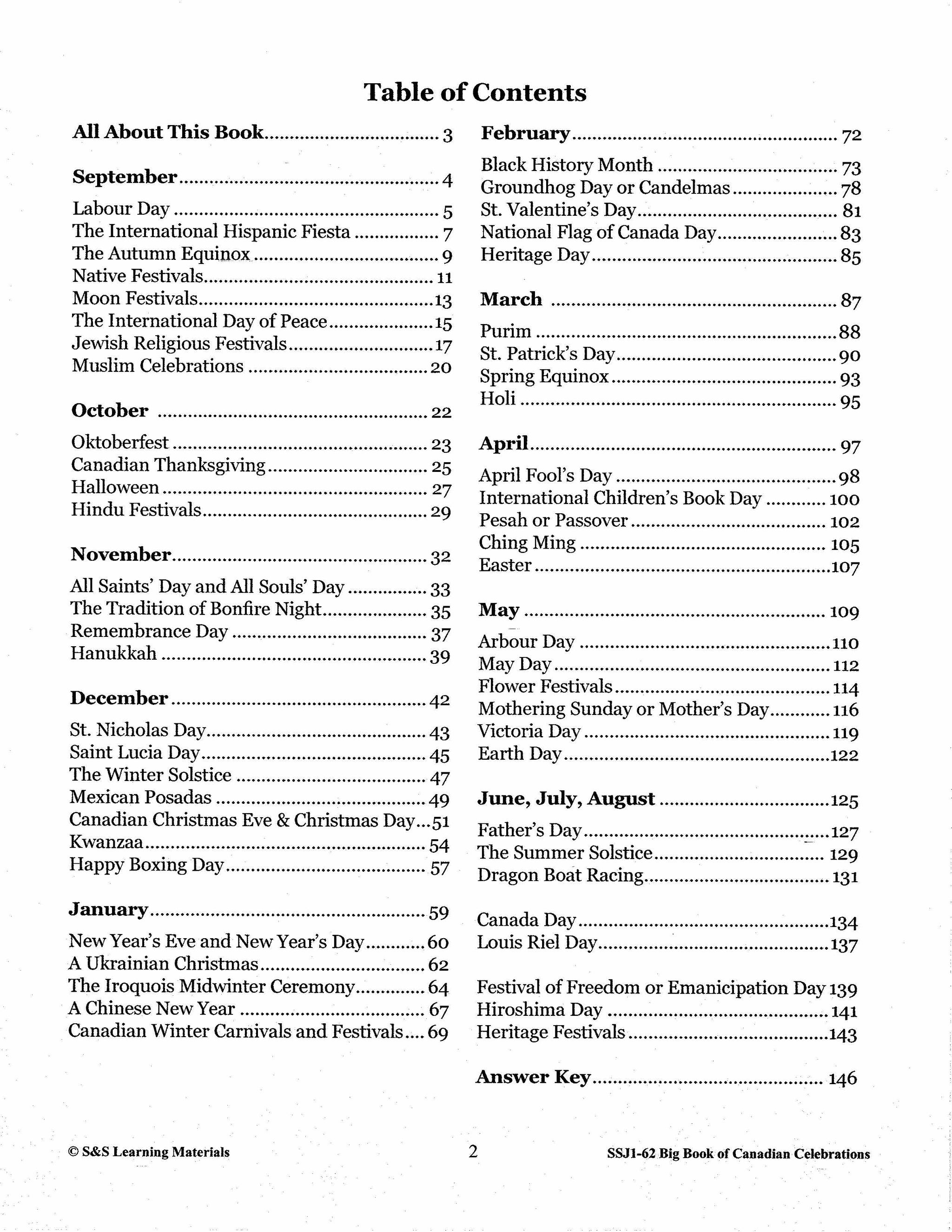 Big Book of Canadian Celebrations Grades 4-6