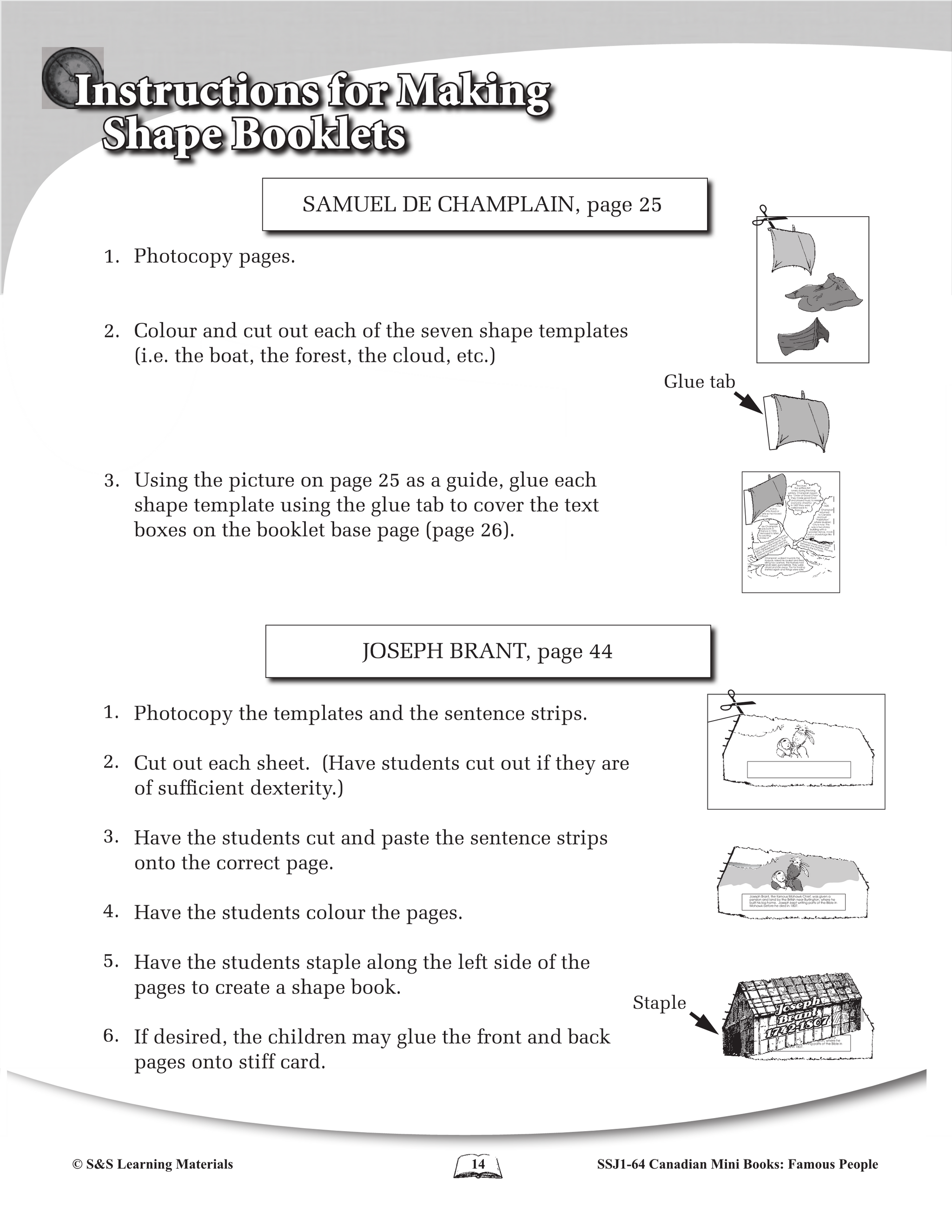 Canadian Mini-Books: Famous People Grades 2-4 Canadian History