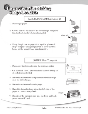 Canadian Mini-Books: Famous People Grades 2-4 Canadian History