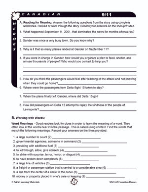 Canadian Heroes Grades 5-8 - everyday heroes in times of disaster, medicine, science, sports and more!