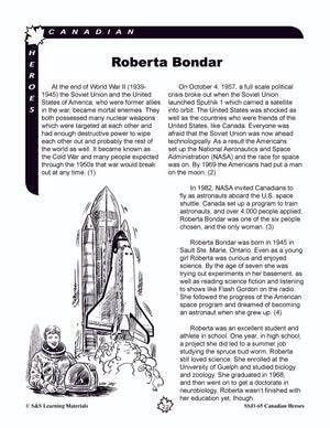 Canadian Heroes Grades 5-8 - everyday heroes in times of disaster, medicine, science, sports and more!