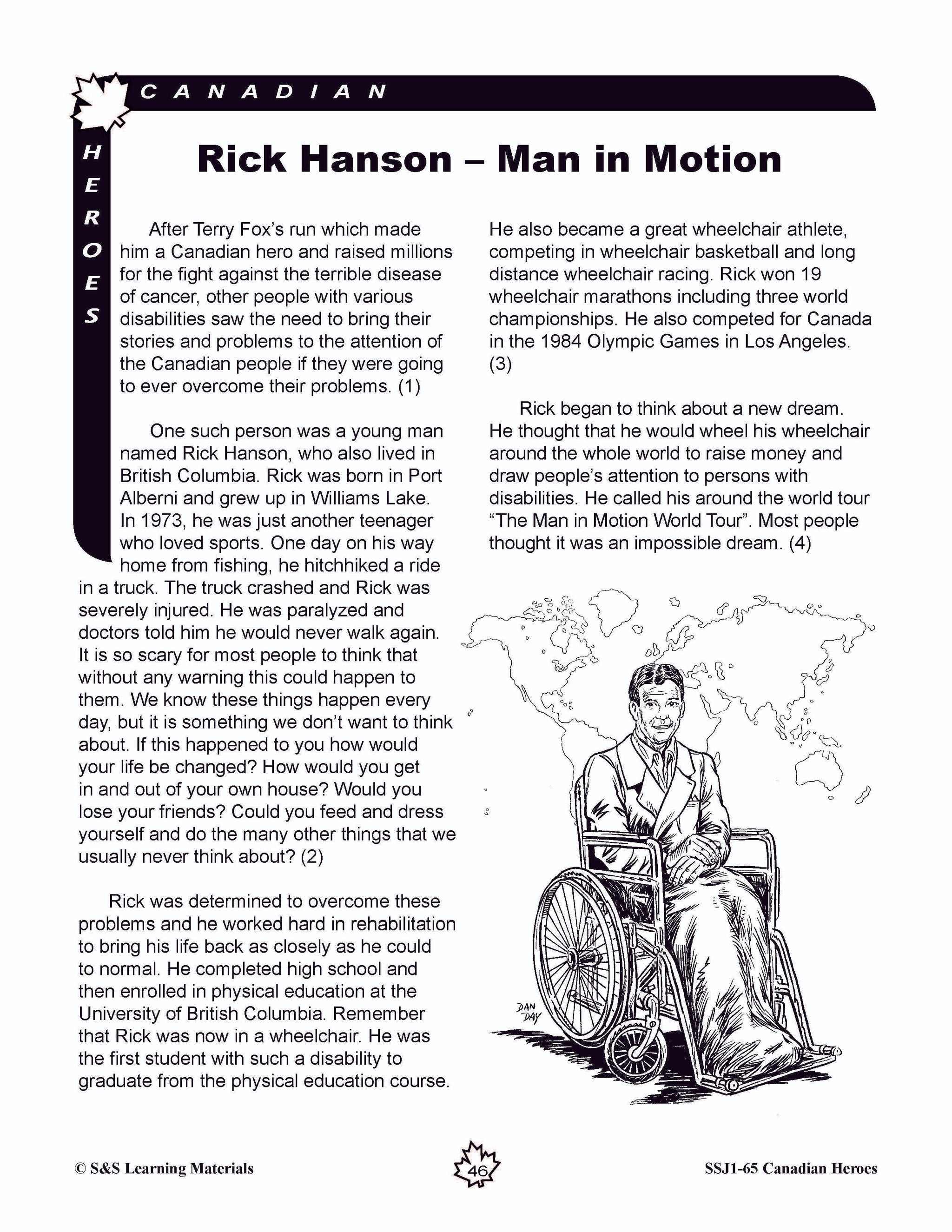 Canadian Heroes Grades 5-8 - everyday heroes in times of disaster, medicine, science, sports and more!