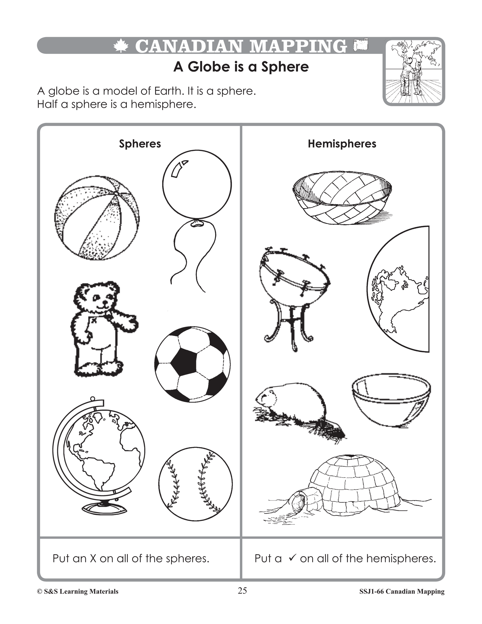 Canadian Mapping Skills: An Introduction to Mapping Grades 1-2