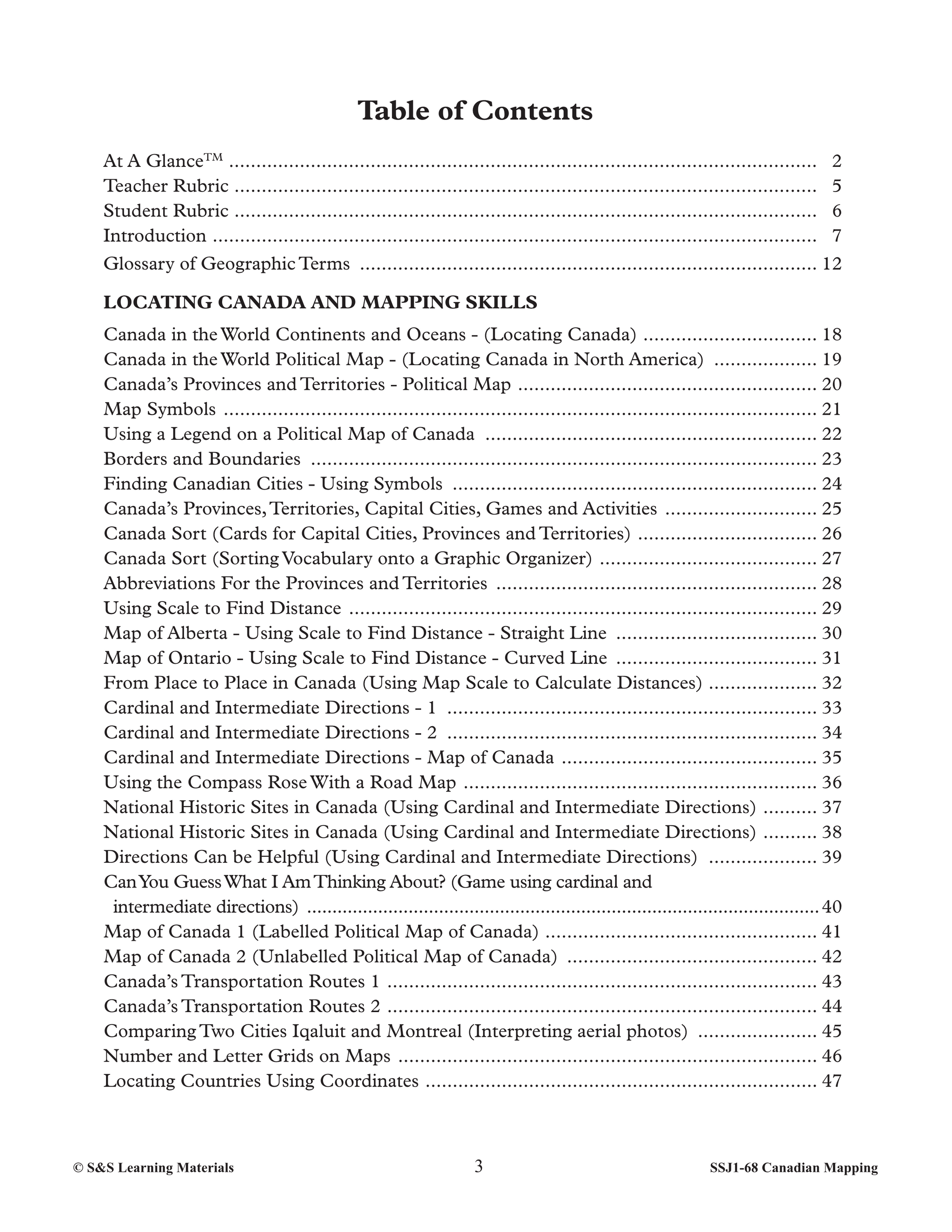 Canadian Mapping Skills: Extending Knowledge Grades 4-5