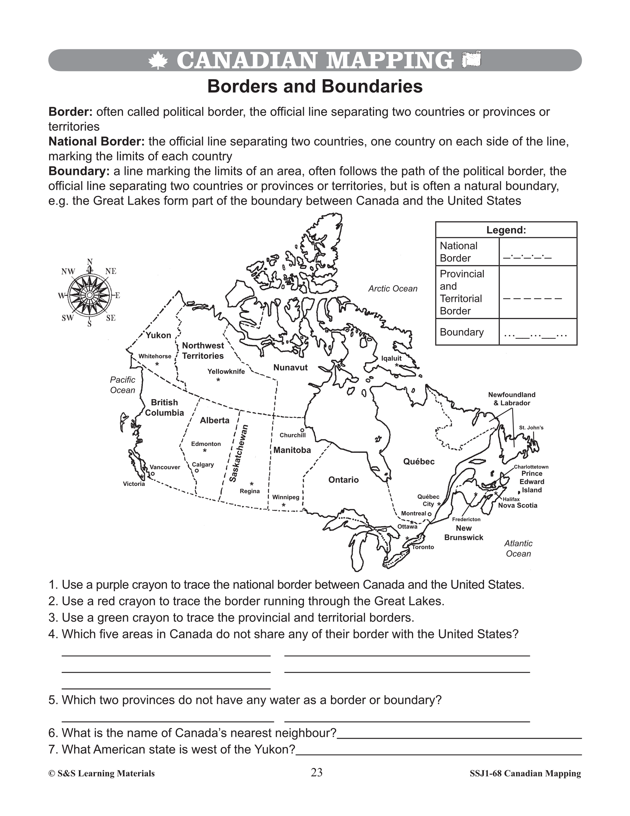 Canadian Mapping Skills: Extending Knowledge Grades 4-5