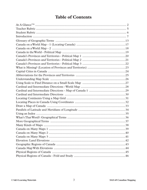 Canadian Mapping Skills: Extending Knowledge Grades 5-6