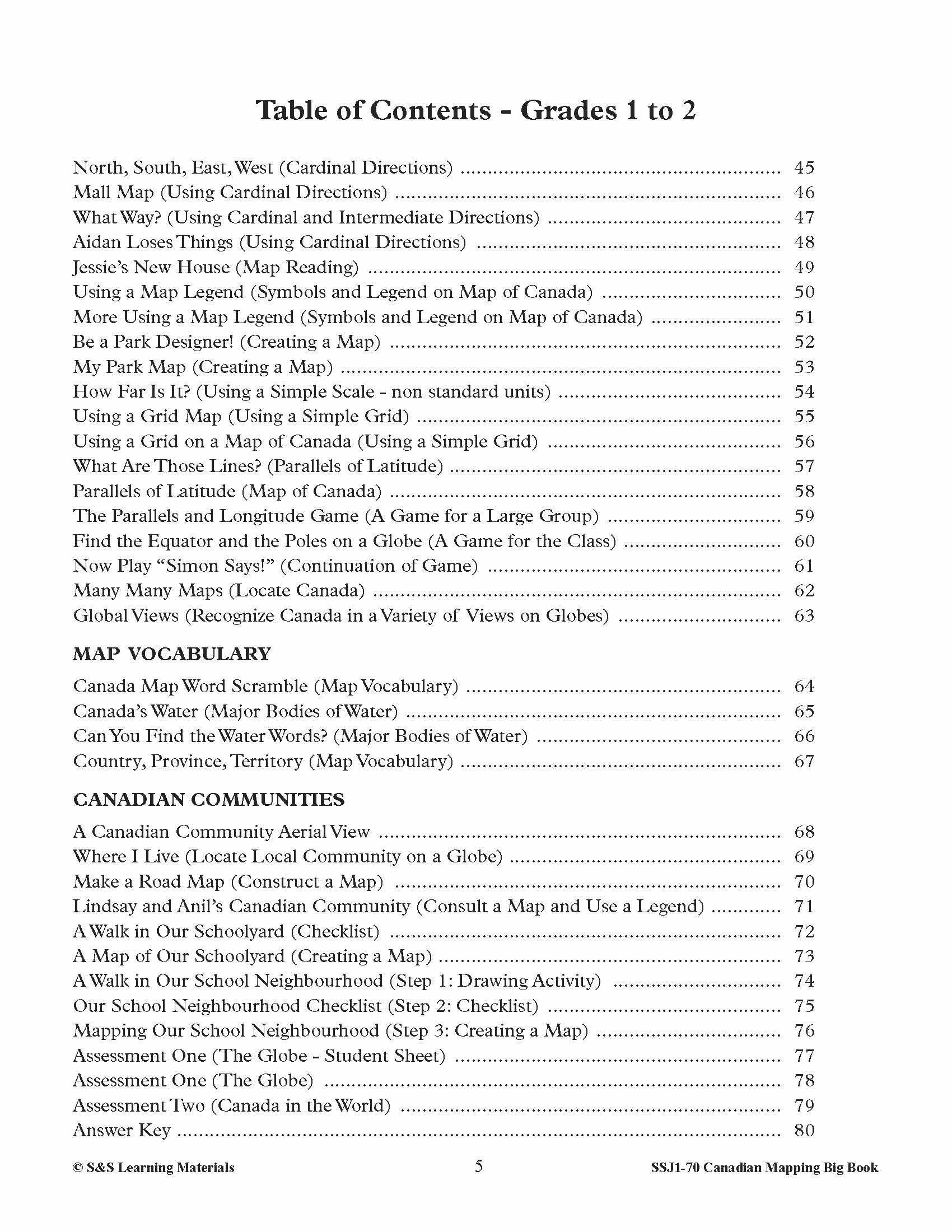 Big Book of Canadian Mapping Skills Grades 1-3