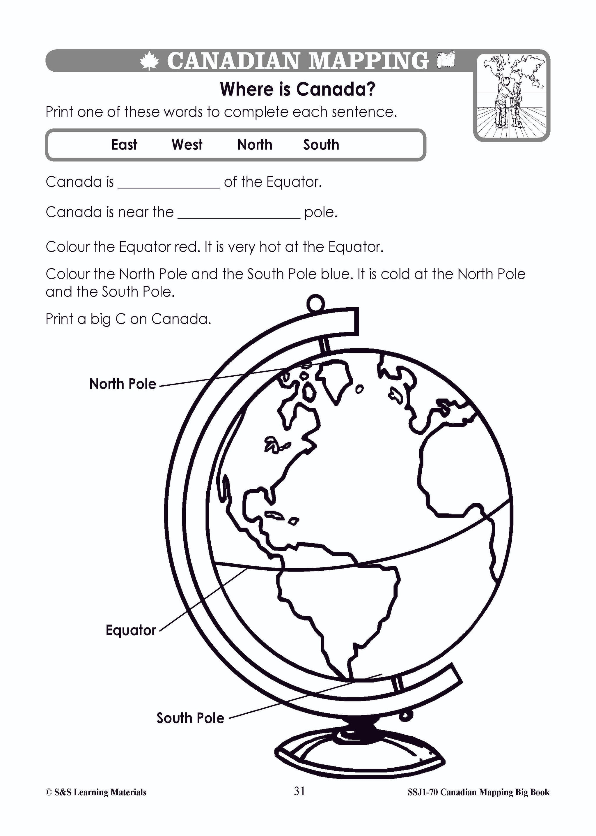 Big Book of Canadian Mapping Skills Grades 1-3