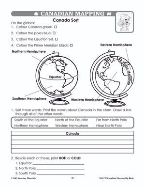 Big Book of Canadian Mapping Skills Grades 1-3