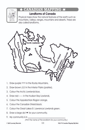 Big Book of Canadian Mapping Skills Grades 1-3