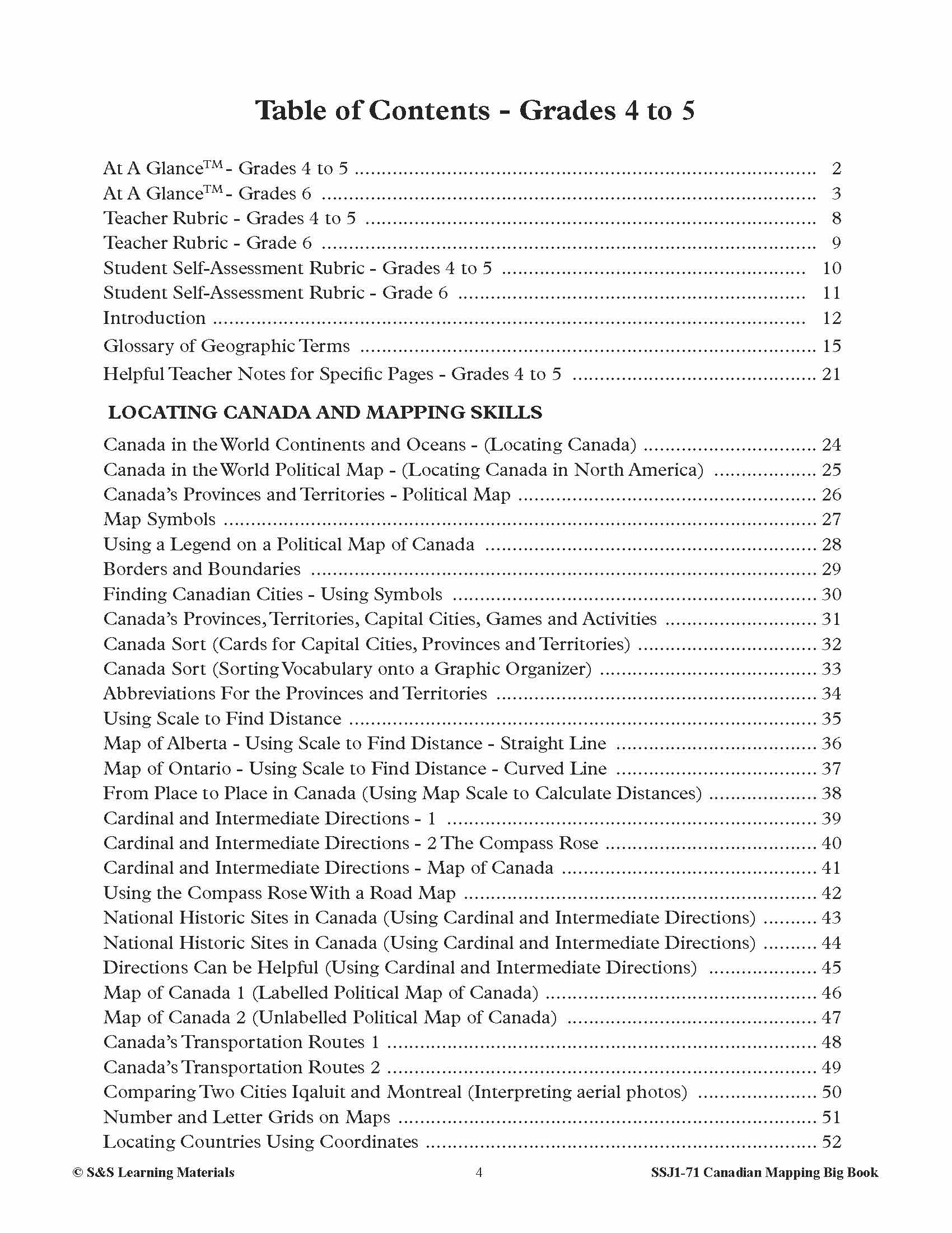 Big Book of Canadian Mapping Skills Grades 4-6