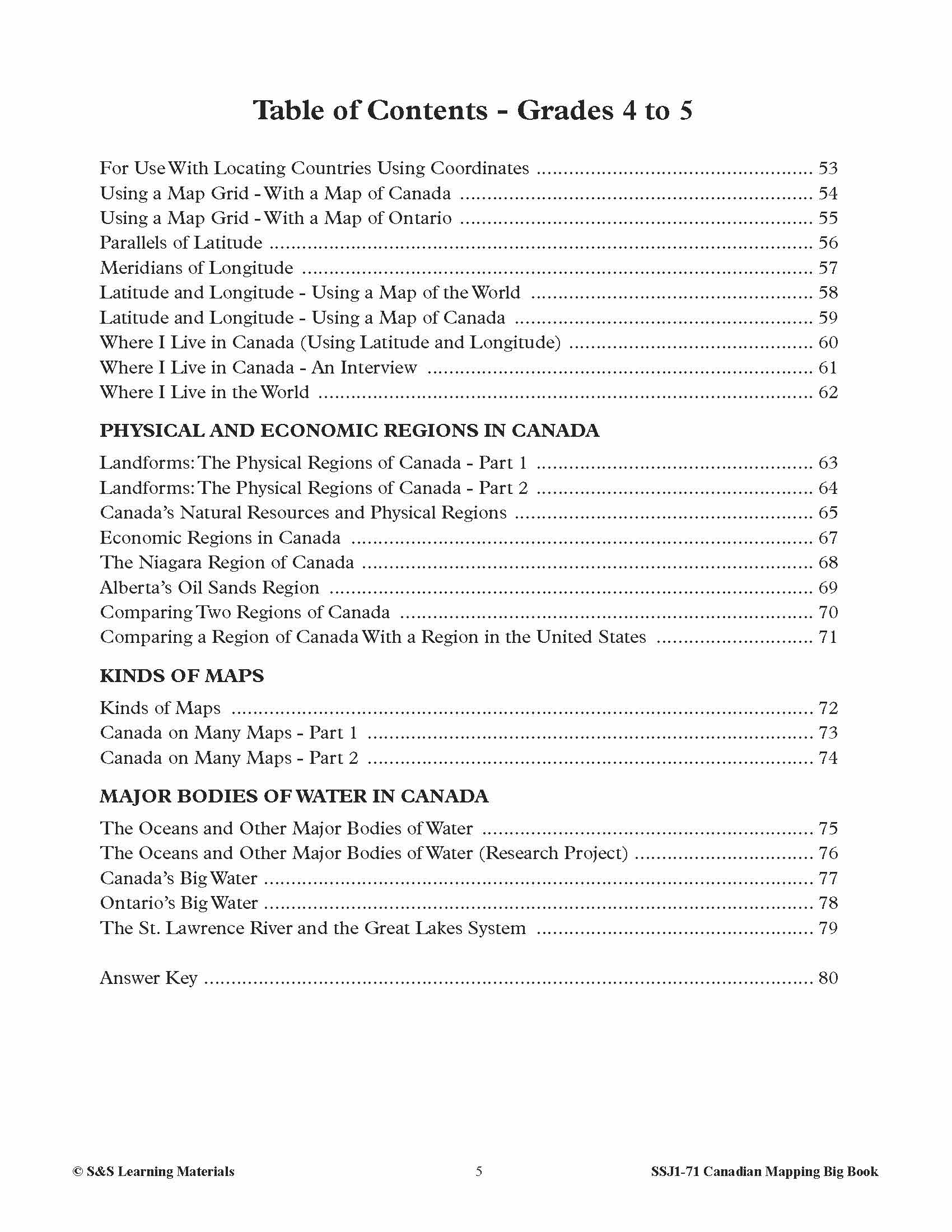 Big Book of Canadian Mapping Skills Grades 4-6