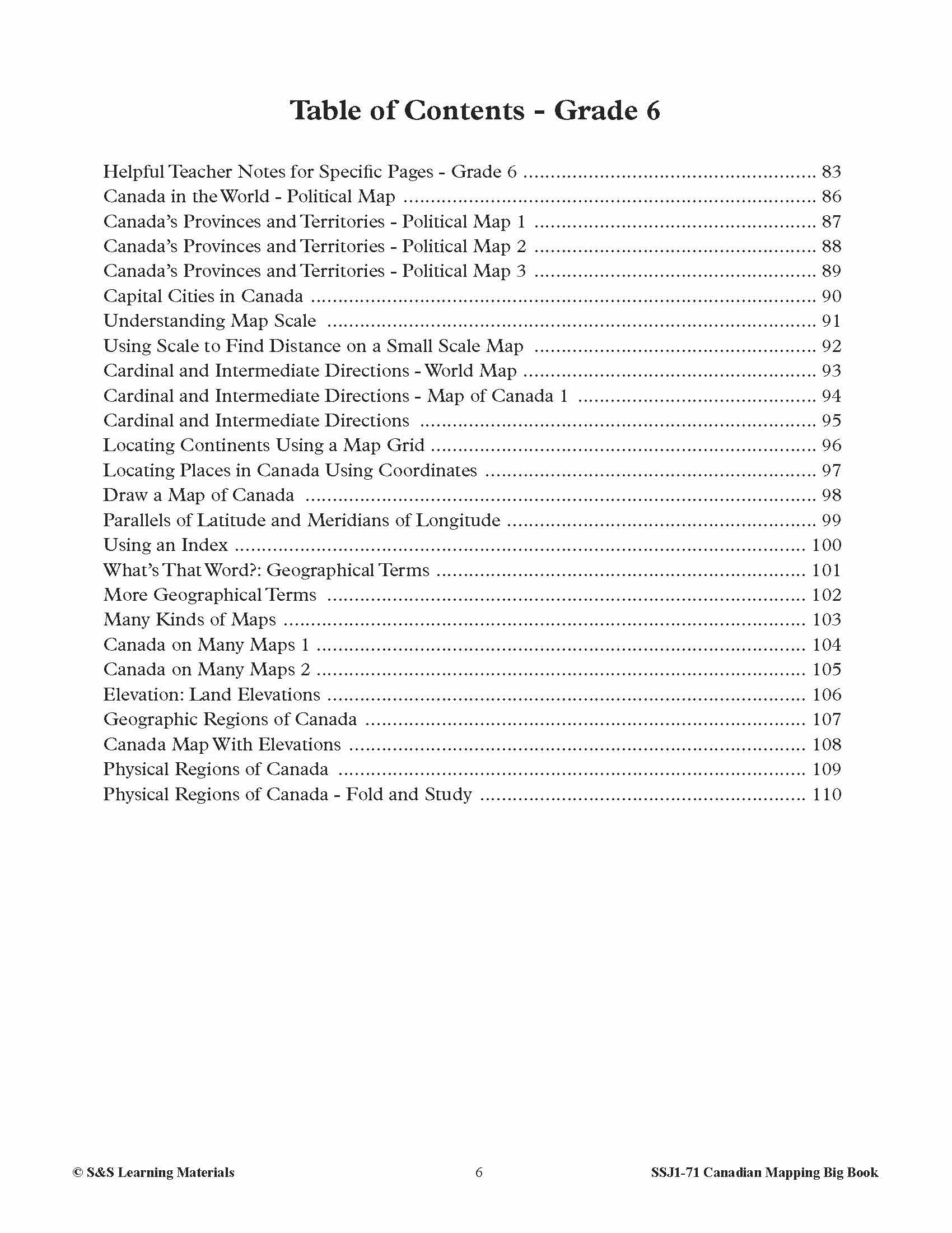 Big Book of Canadian Mapping Skills Grades 4-6