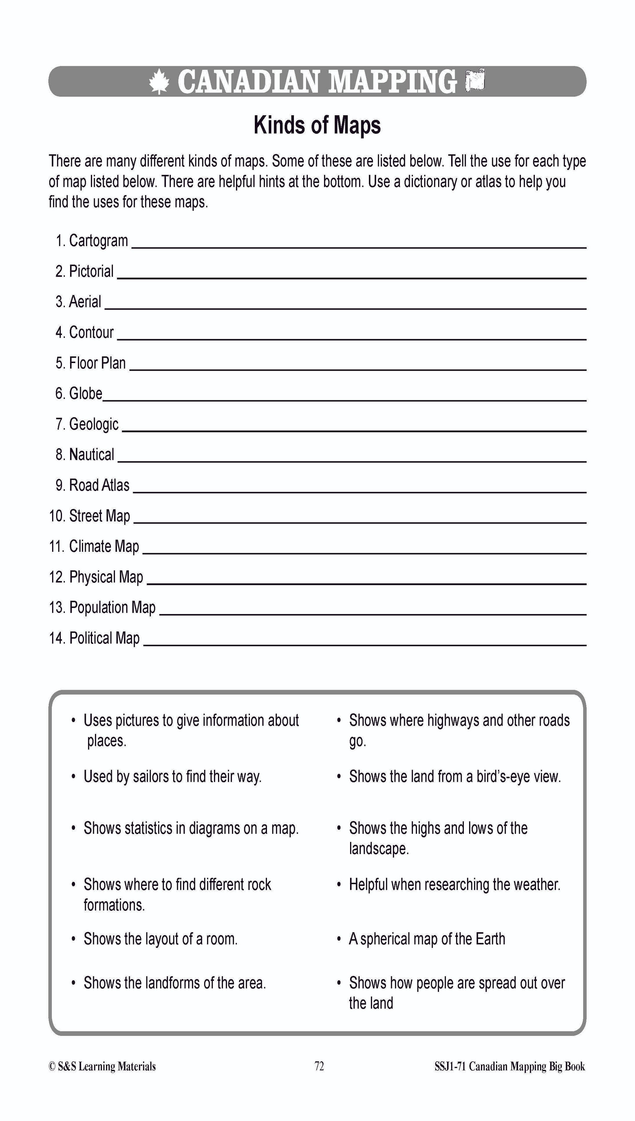 Big Book of Canadian Mapping Skills Grades 4-6