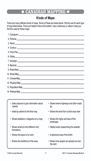 Big Book of Canadian Mapping Skills Grades 4-6