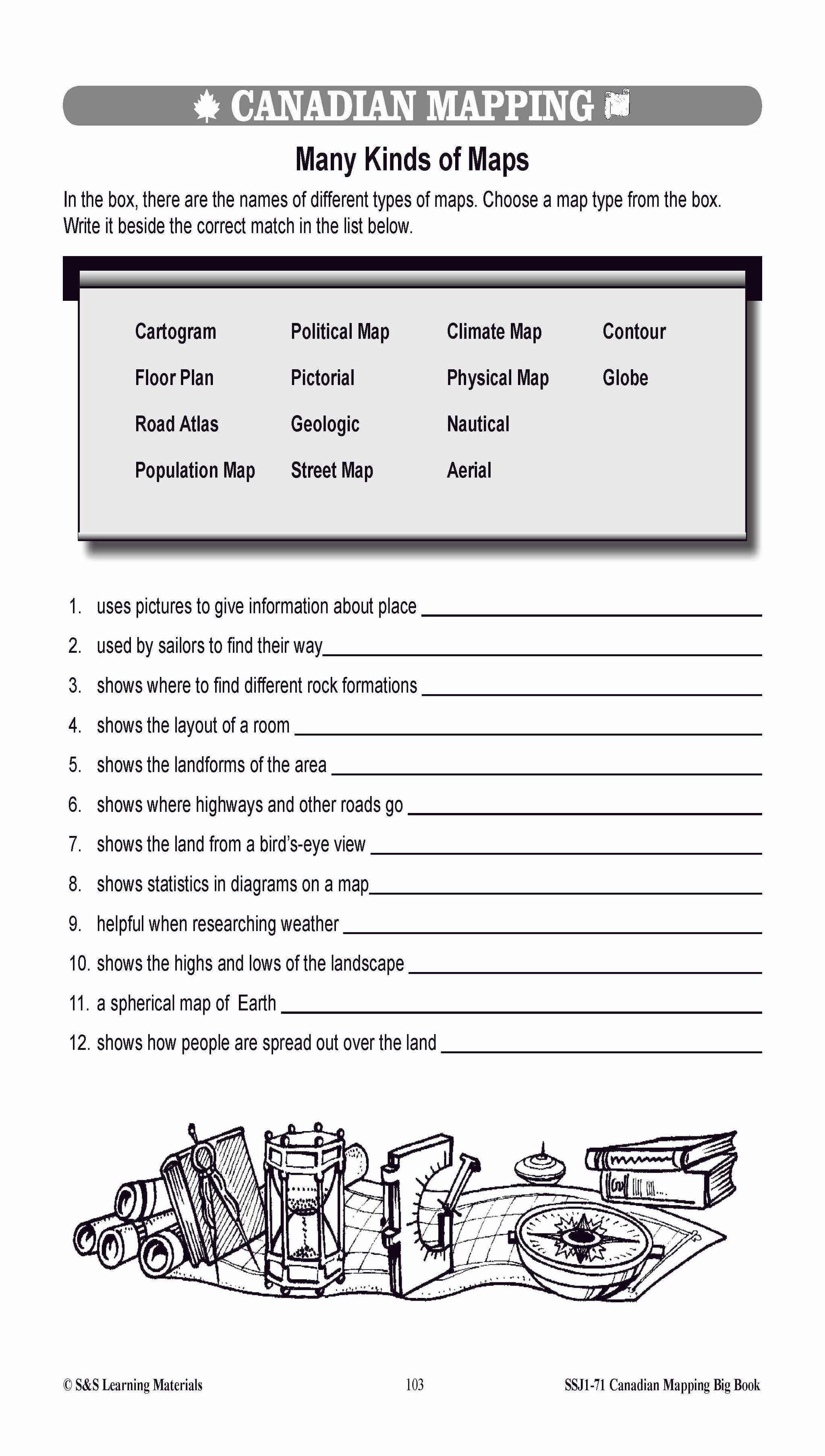 Big Book of Canadian Mapping Skills Grades 4-6