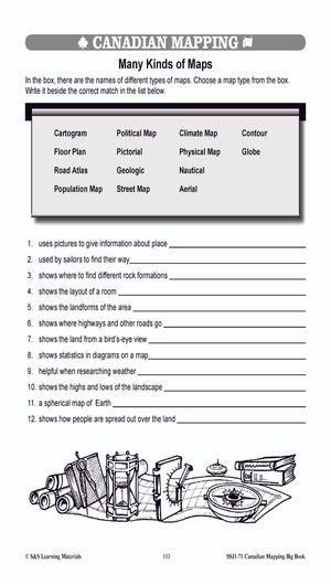 Big Book of Canadian Mapping Skills Grades 4-6