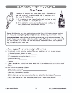 Big Book of Canadian Mapping Skills Grades 4-6