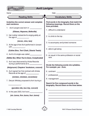 Famous Canadian Female Musicians Non Fiction Reading Grades 4-8