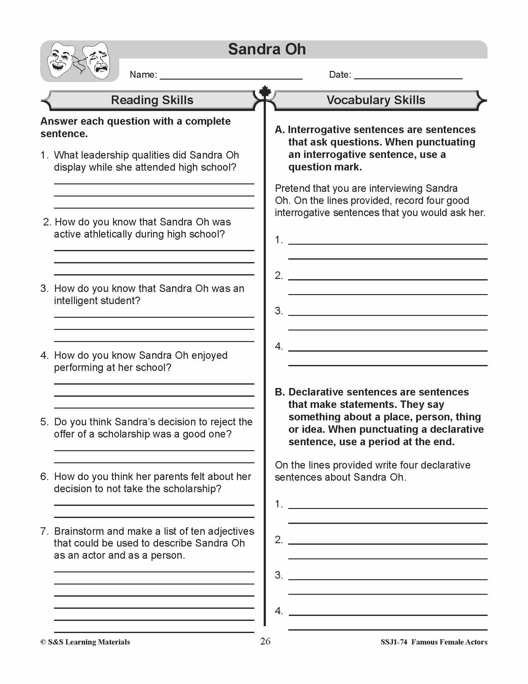 Famous Canadian Male Actors Non Fiction Reading Grades 4-8