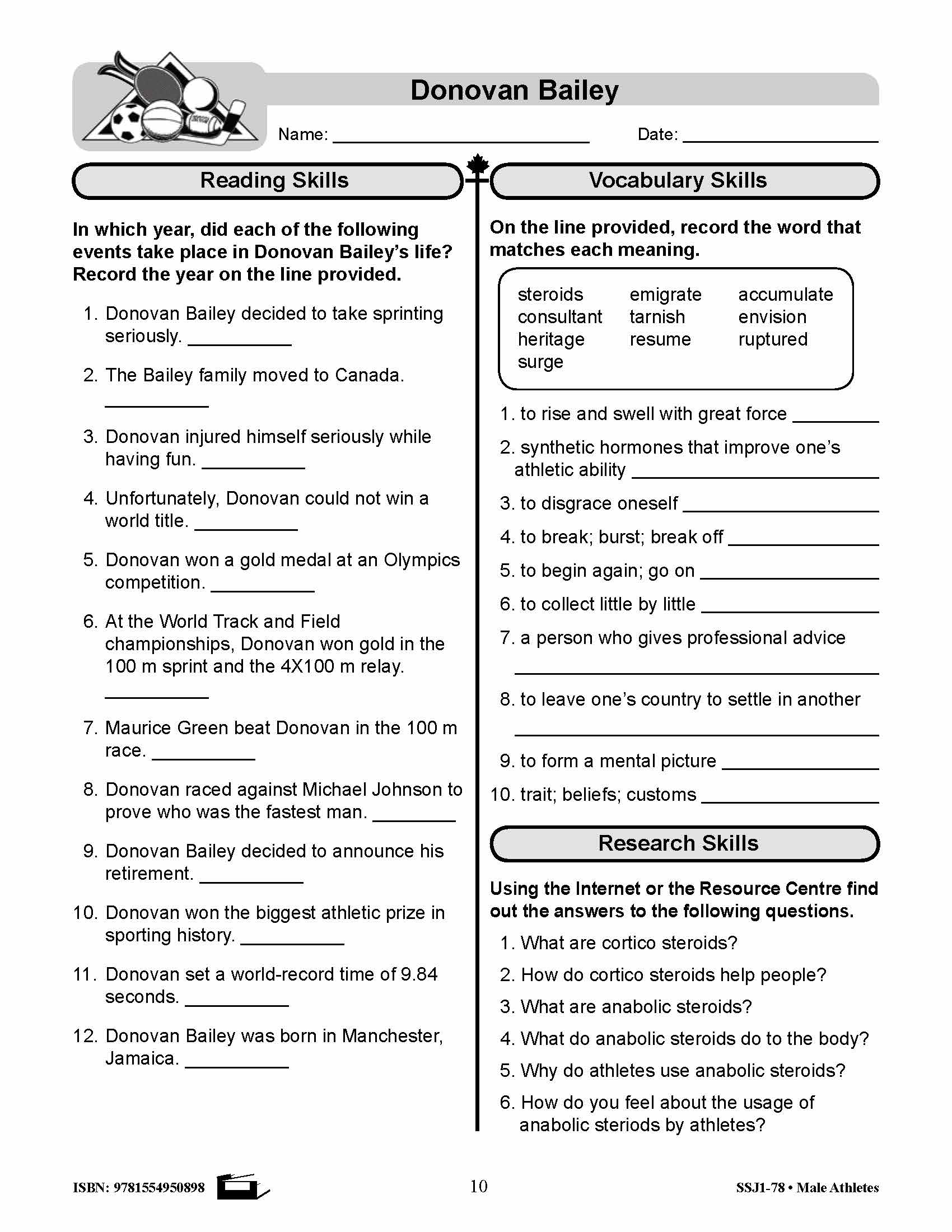 Reading with Canadian Celebrities Grades 4-8