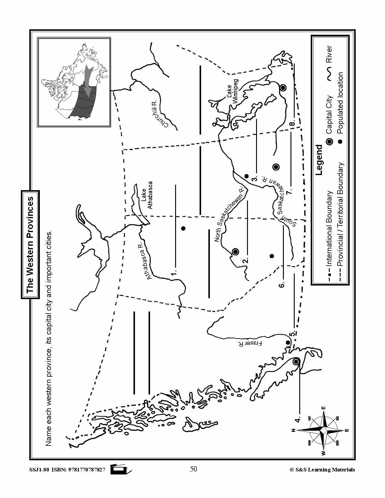 Outline Maps of Canada Grades 4-8