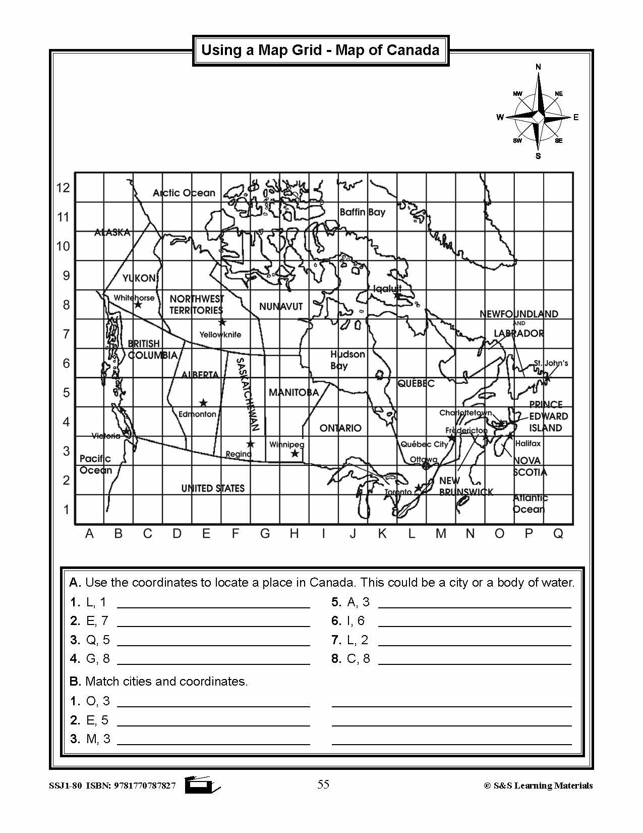 Outline Maps of Canada Grades 4-8