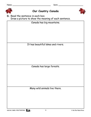 Canadian Mini Lessons: Improving Reading, Grammar and Writing Skills Grade 1