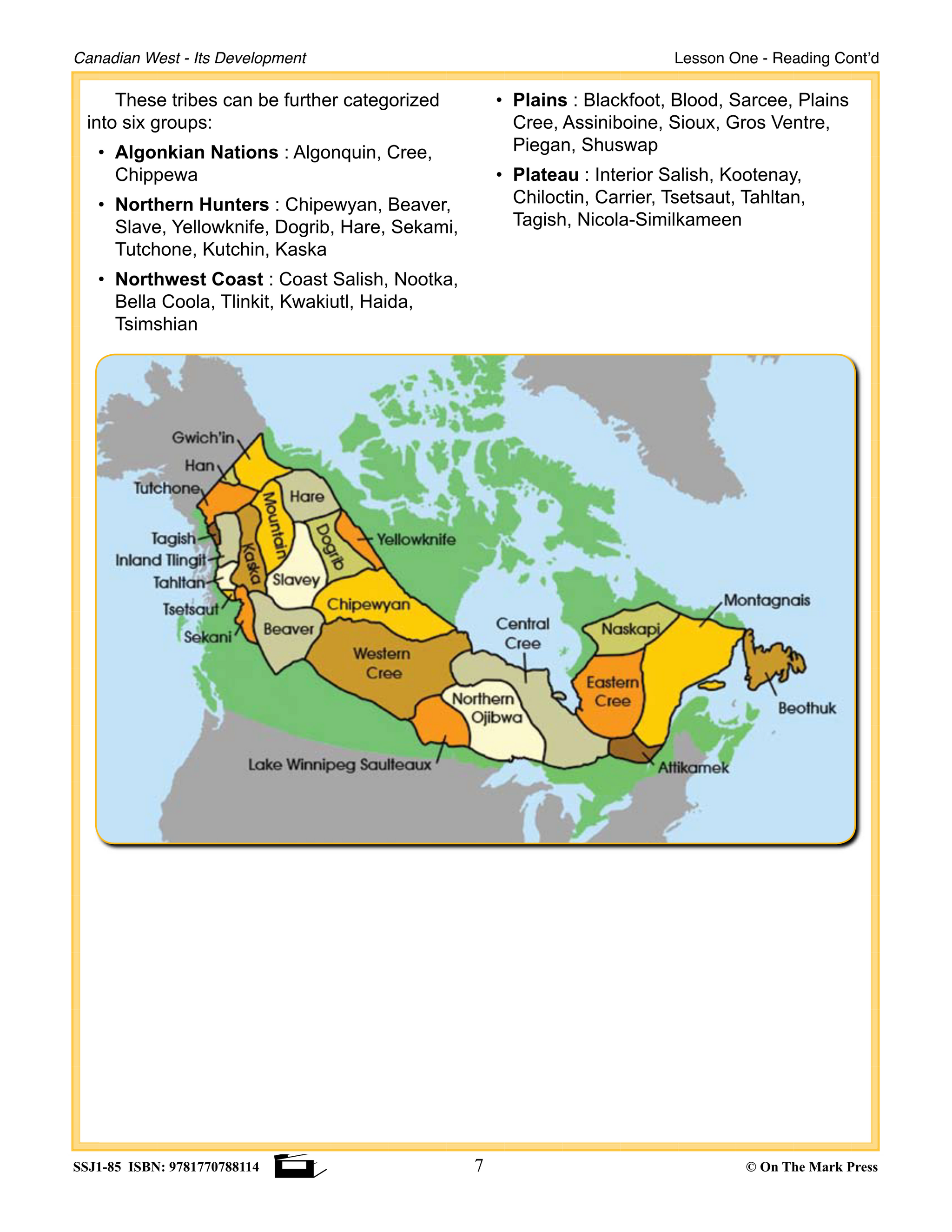 Canadian West - It's Development Grades 7-8